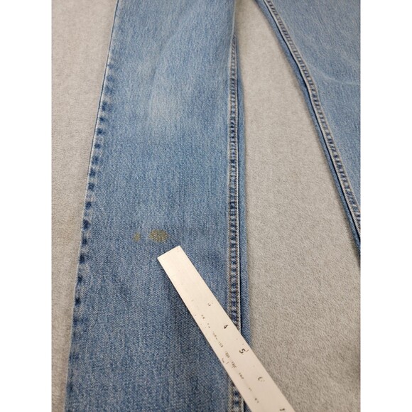 Vintage Levis 512 Jeans Mens 33x34 Slim Straight Blue High Distressed Y2K USA - Picture 5 of 15
